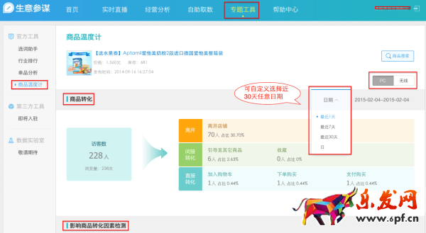 生意參謀商品溫度計怎么用